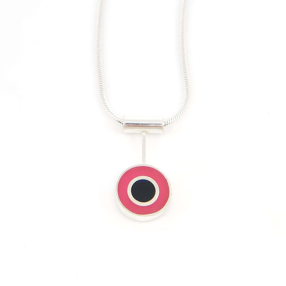 Round Pendant with Dot Drop Necklace